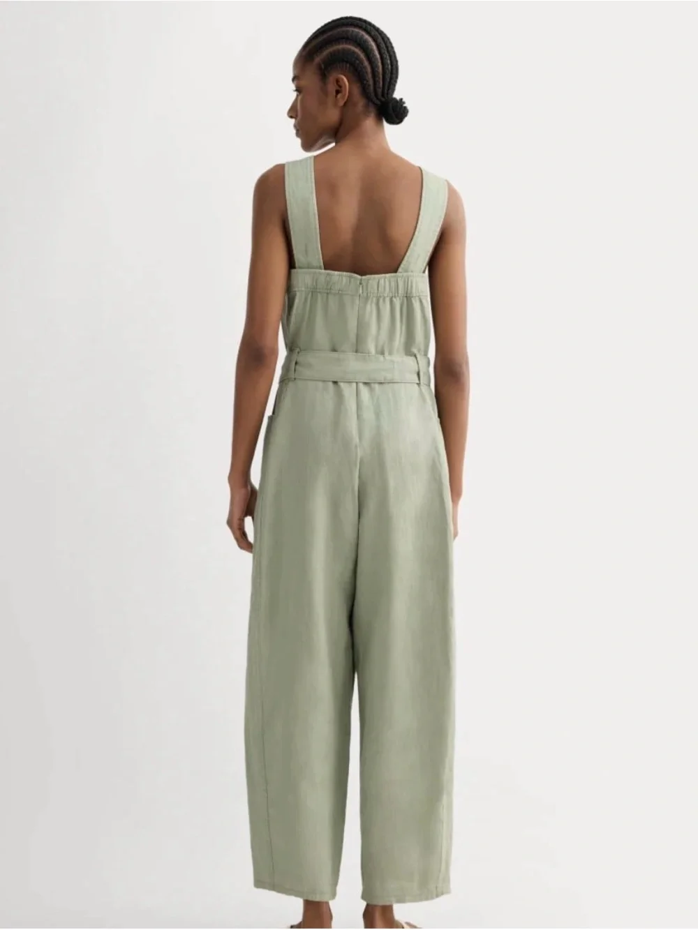 Everlane Green Utility Coverall in Linen